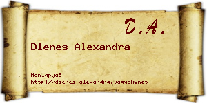 Dienes Alexandra névjegykártya